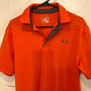 Under Armour Men's orange Polo Shirt loose heat hear medium